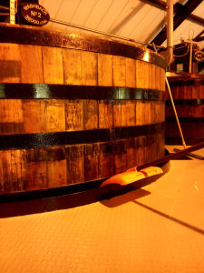 Auchentoshan washback filled with water for conditioning during the silent season