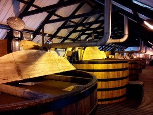 Wooden washbacks at Bowmore