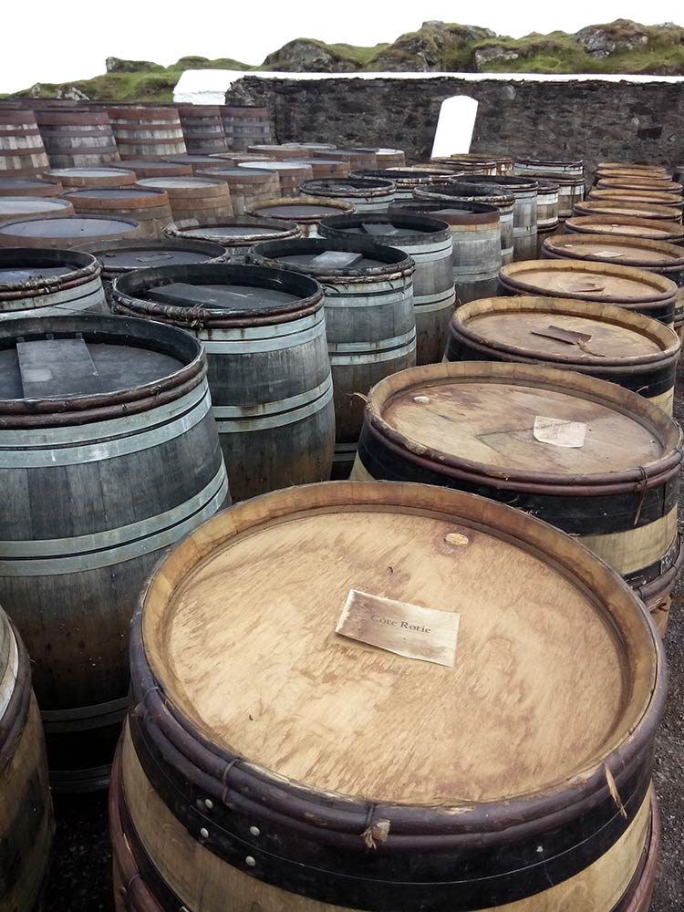 Many different kinds of casks in use at Ardbeg