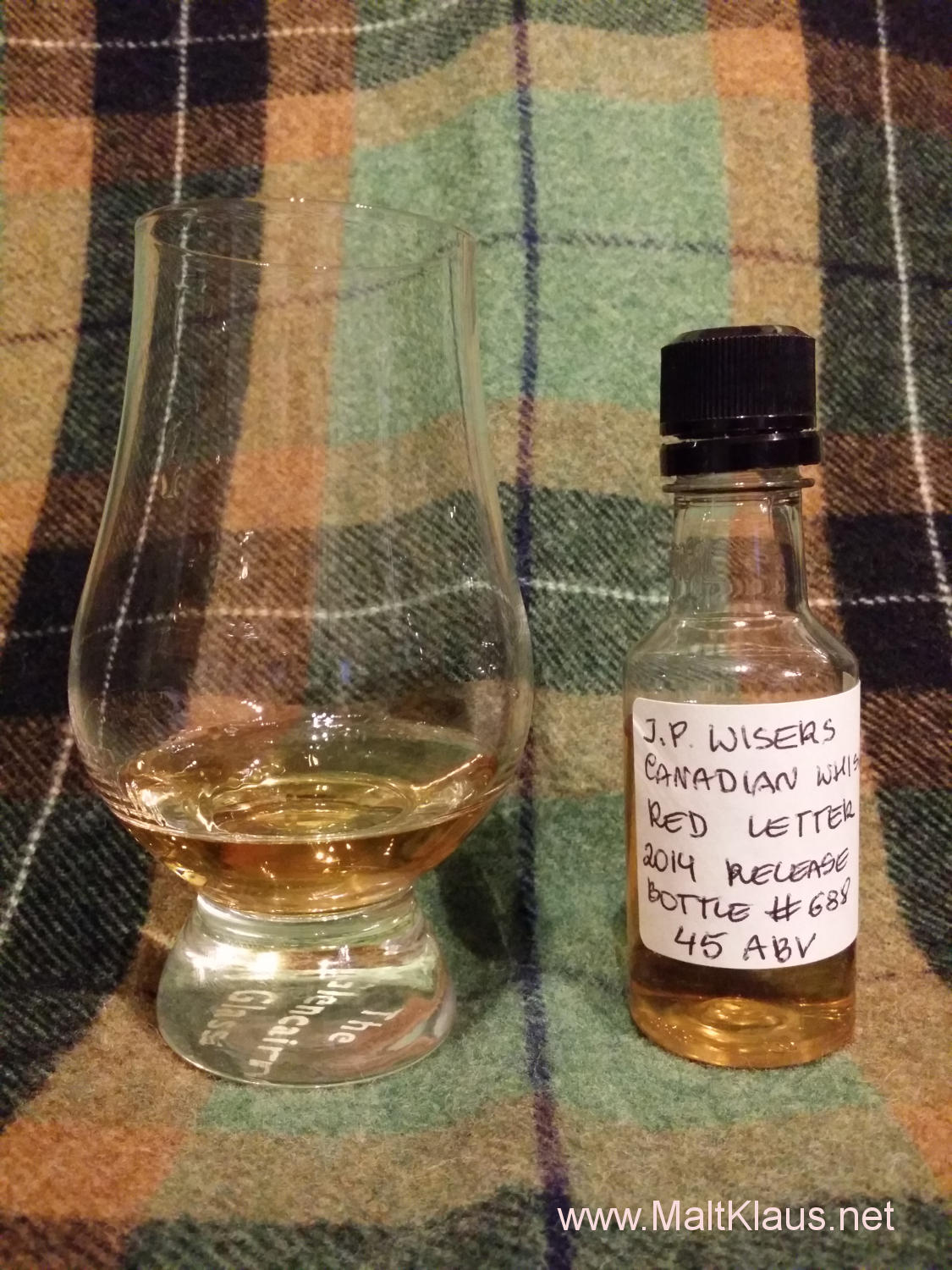 J.P. Wiser's Red Letter 10 yo 2014 release Canadian Whisky