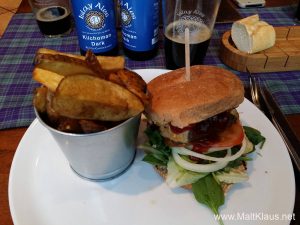 Octomore burger at the Artisan restaurant