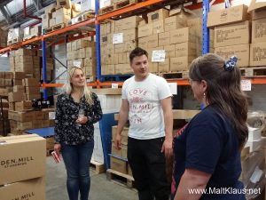 Jo in conversation with Lara (left) and Marc (middle)