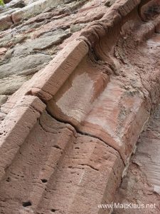 Can you spot the mark the mason left behind in this original archway?