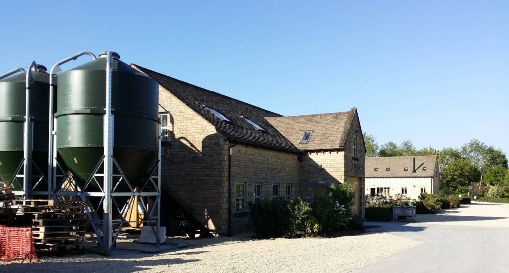 Cotswolds distillery, courtyard